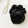 French Stain Rose Flower Elastic Hairbands Women Girls Hair Ropes Ties Flower Hair Scrunchies Ponytail Holder Hair Accessories