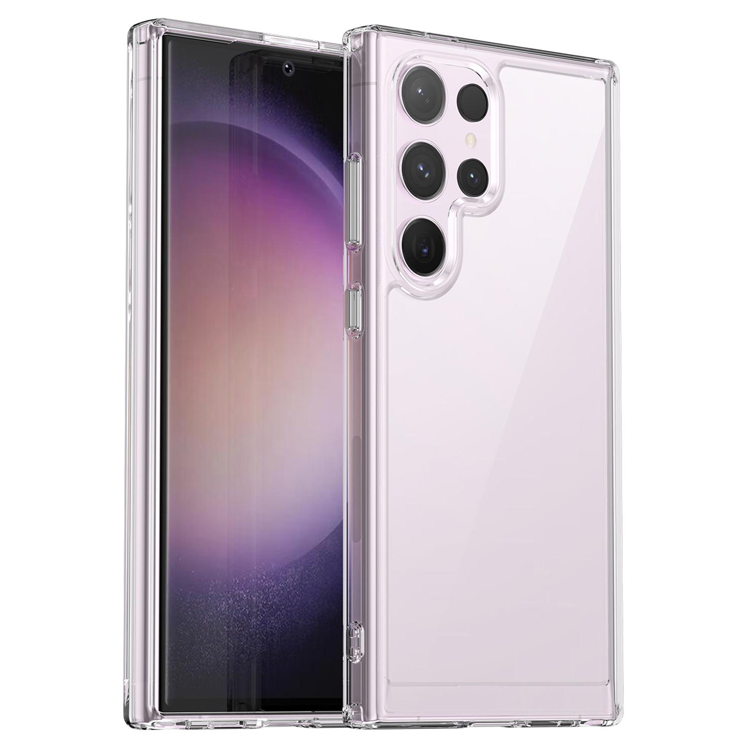 

For Samsung Galaxy S24 Ultra Case TPU+Acrylic Shockproof Smart Phone Cover Transparent