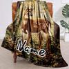 Elk Style Customize Your Name Blanket Used For Chair Office Sofa Bed Camping Soft And Warm Giving Friends And Relatives Birthday Graduation Gift