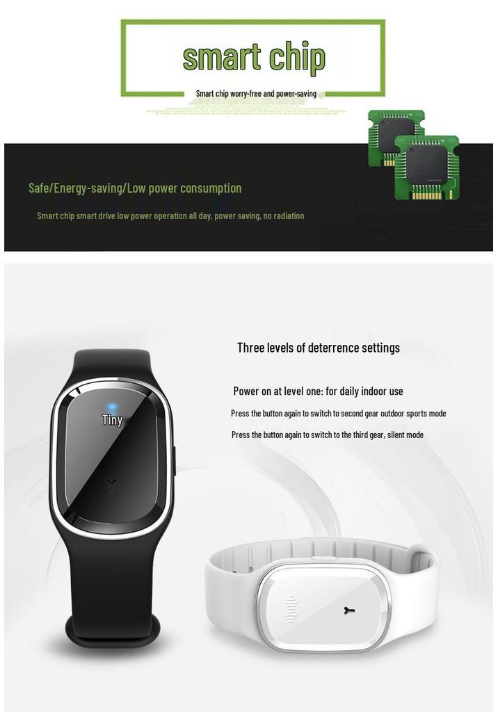 M1 Ultrasonic Mosquito Repellent Patch & Wristband for All Ages - Portable Outdoor Protection