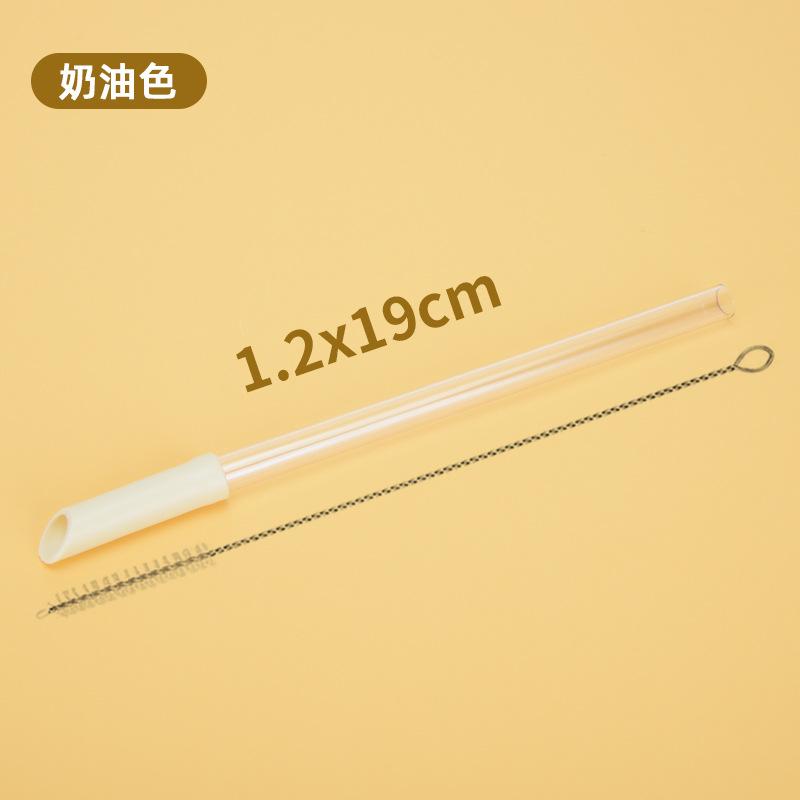 Tritan Telescopic Straw Set Milk Tea Beverage Reuse Water Cup 1.2Cm Straw Multi-Color Optional
