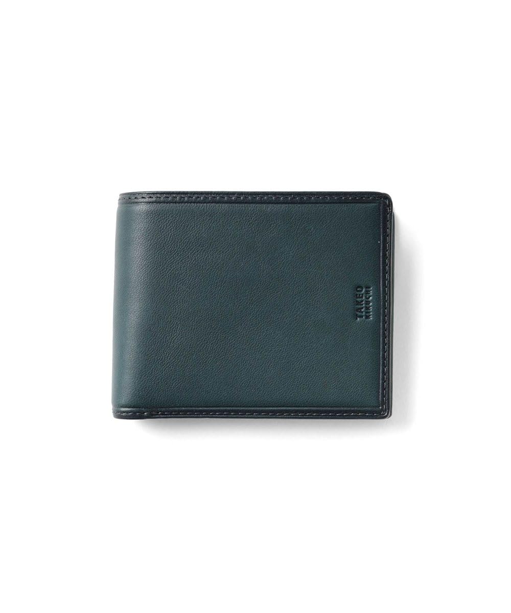 Arkadia Japan Men's Green Claude Ii Sheepskin Wallet For [Takeo Kikuchi] Bi-Fold (Green) No.790604