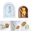 Resin Art Moulds Flexible Silicone Molds Crafting Bear Shape Ornament Molds Suitable for Home Decors and Present