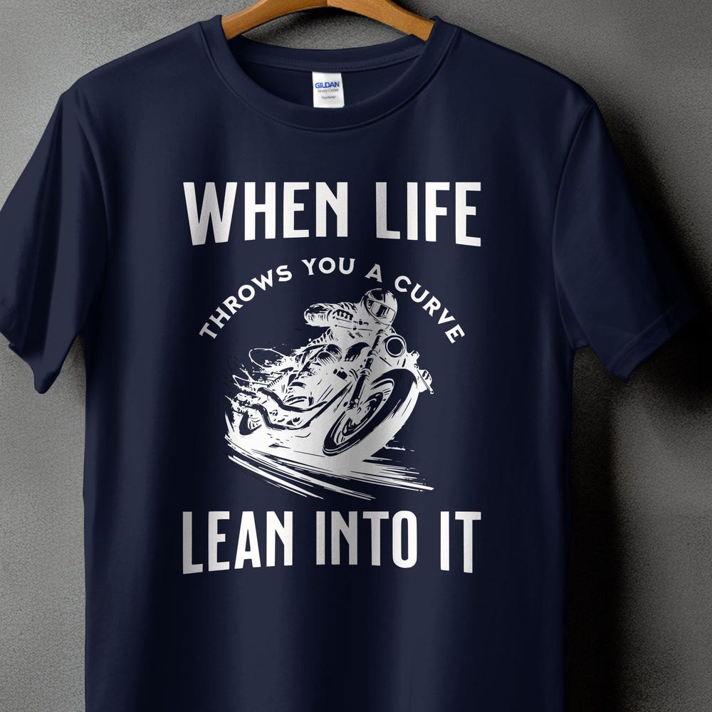 Motivational Motorcycle Rider T-Shirt, Biker Gift XXL