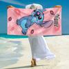 Personalized "Stitch Angel Adventure" Beach Towel Microfiber Beach Towel Thin Absorbent for Beach Swimming Yoga Bath Sports. 0910226