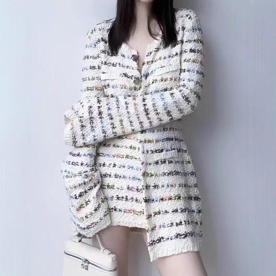 2025 A/W Women's Stylish Knitted Cardigan & Midi Skirt Set