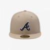 New Era Fitted Cap Atlanta Braves Outline Camel