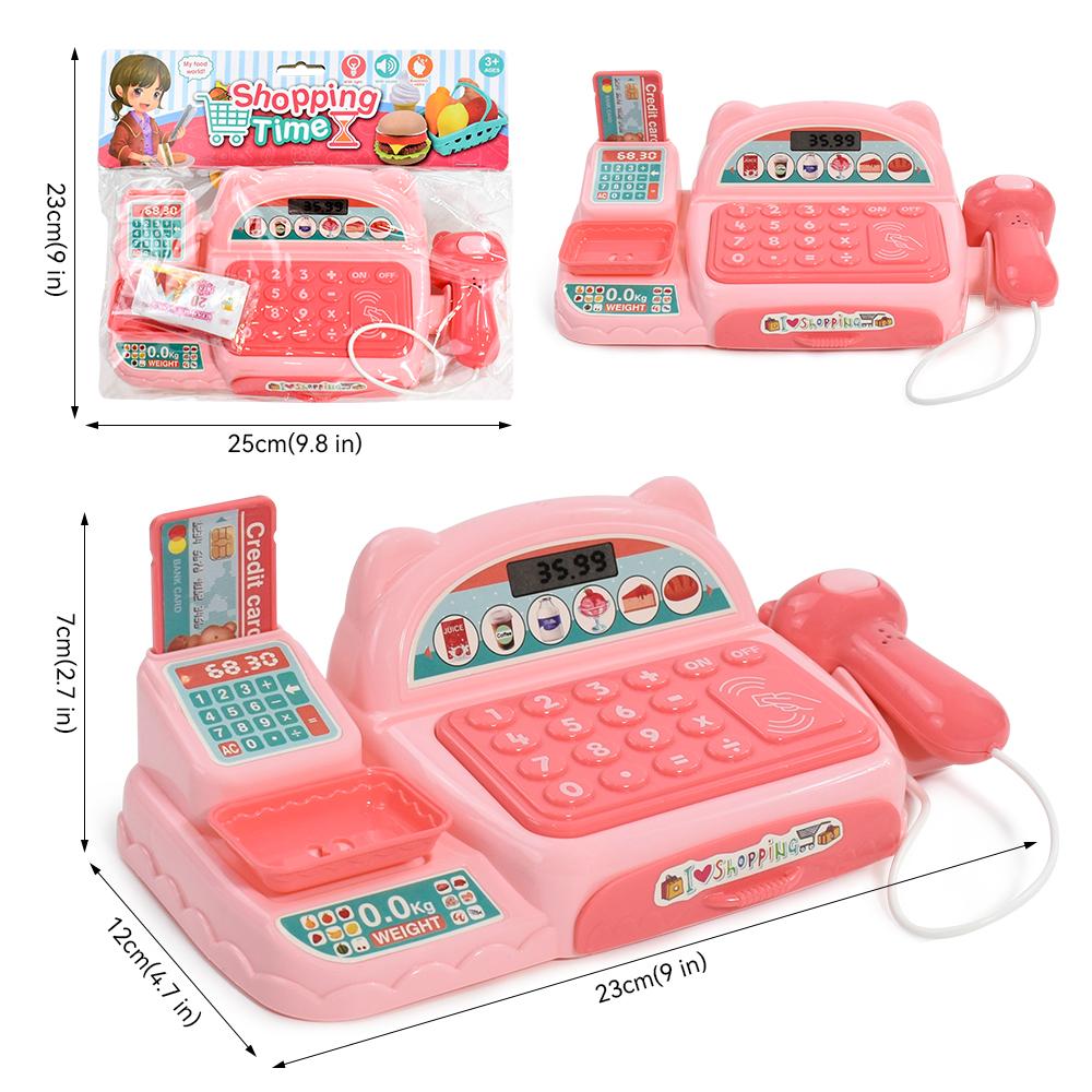 Jucărie Inteligentă pentru Copii de Joc de Rol Casă de Marcat Supermarket Tort Fructe Înghețată Interactiv Părinte-copil Muzică Lumini Jucării