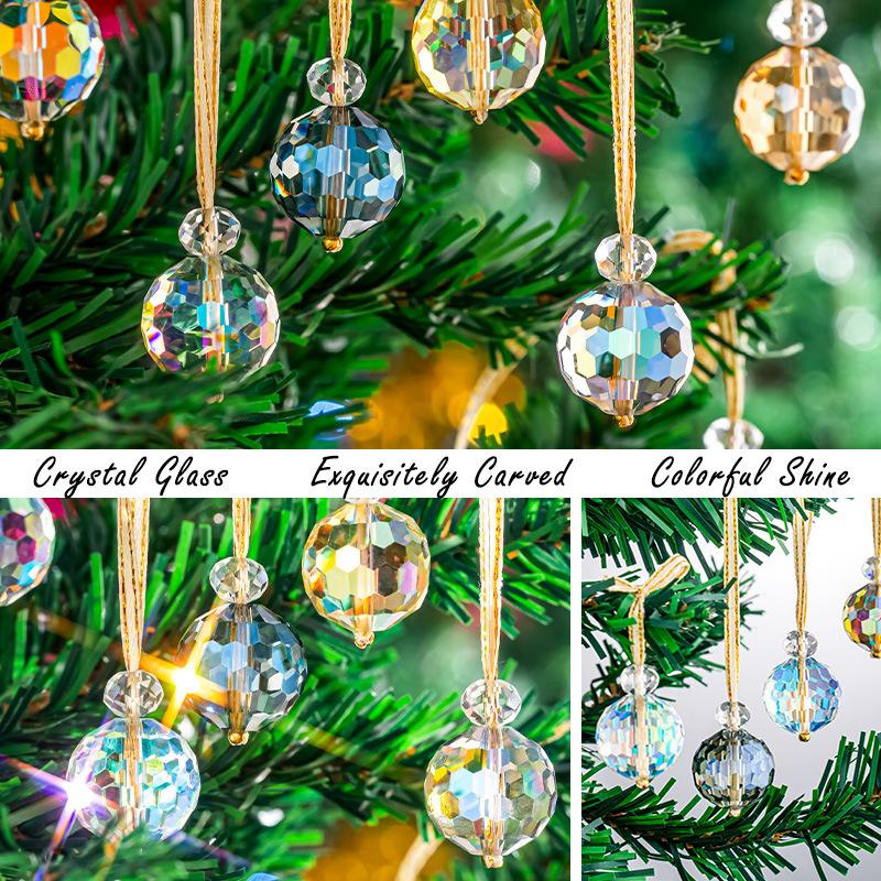 Christmas Ornaments Glass Symphony Crystal Pendant Diy Christmas Tree Decoration Pendant Decorative Ball Glazed Beads