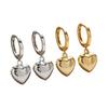 Zinc Zinc Alloy Dangle Drop Earrings Minimalist Hoop Earrings Temperament Heart-Shaped Earrings  Daily Wear