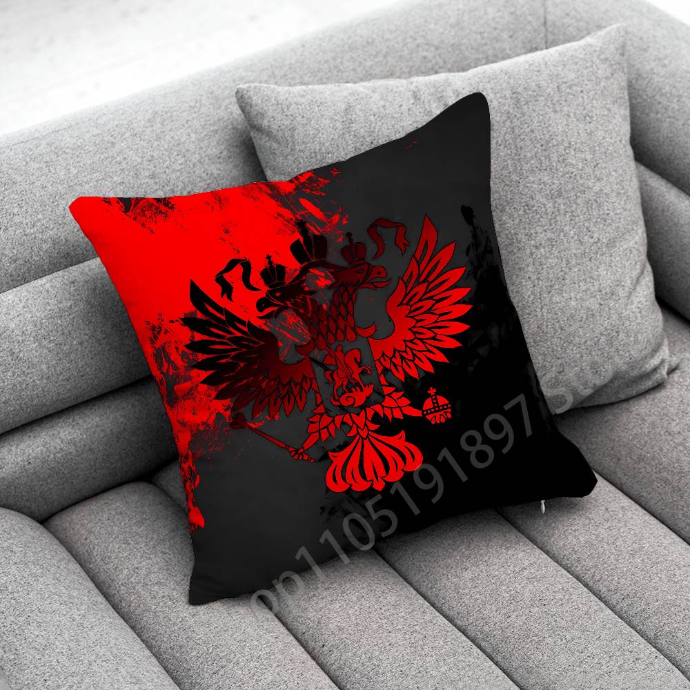 Russia Passport National Emblem Flag Throw Pillow Case For 40x40cm 45x45cm 50x50cm 30x30cm Square Office Pillowship Cover