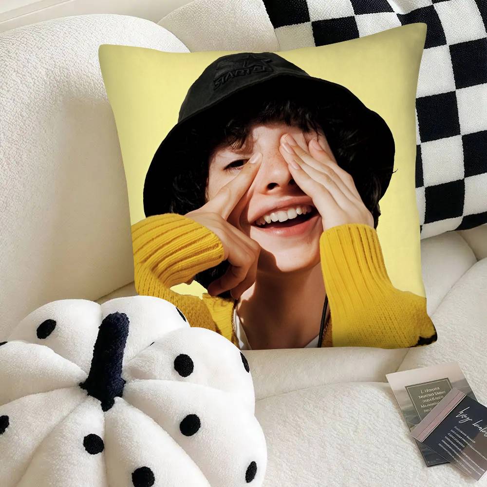 Schauspieler Finn Wolfhard Kissenbezug Mode Quadratischer Kissenbezug Schlafzimmer Sofa Raum Ins Dekoration Freizeit