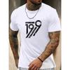 European Sizes Men'S 1979 Patterned Short-Sleeve T-Shirt for Summer Casual Wear