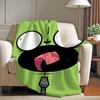 Adventure Cartoon Invader Zim Blanket For Sofa Office Bed Plane Travel Sleep Read Relax Camping Soft And Warm