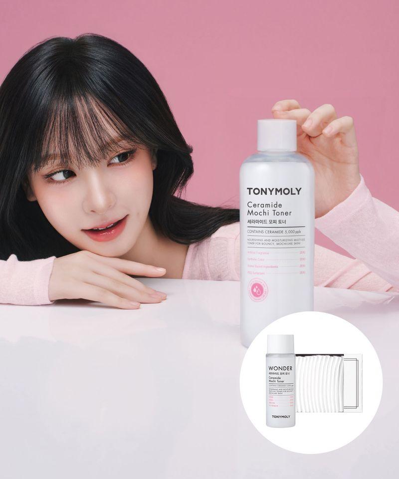 Ceramide Mochi Toner 500ml (+Mochi Toner 50ml + Cotton Pads Gift)