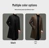 Men's 100% Wool Double-Faced Double-Breasted Lapel Collar Business Casual Long Coat