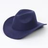 Einfarbiger Filz-Fedora-Hut Britischer Retro-Stil Unisex Flacher Rand Gentleman Flache Krone