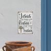 Vintage Jesus Blechschild Metall Wandkunst für Zuhause Kirchen Dekoration