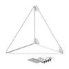 Heian Shindo Kogyo LABRICO Wall Shelf, Triangle Frame, Medium, with Shelf Brackets, Mounts with Drywall Pins or Screws, White, WPW-66