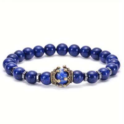Tiger Eye Gemstone Women's Bead Bracelet 1 Piece Couple's Bracelet Blue Men's Bracelet  Delicate Jewelry