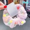 Woman Colorful Hairball Hair Ties Scrunchies Girls Elastic Hairband Hair Accessories Rope Headwear Rubber Band Ponytail Holders