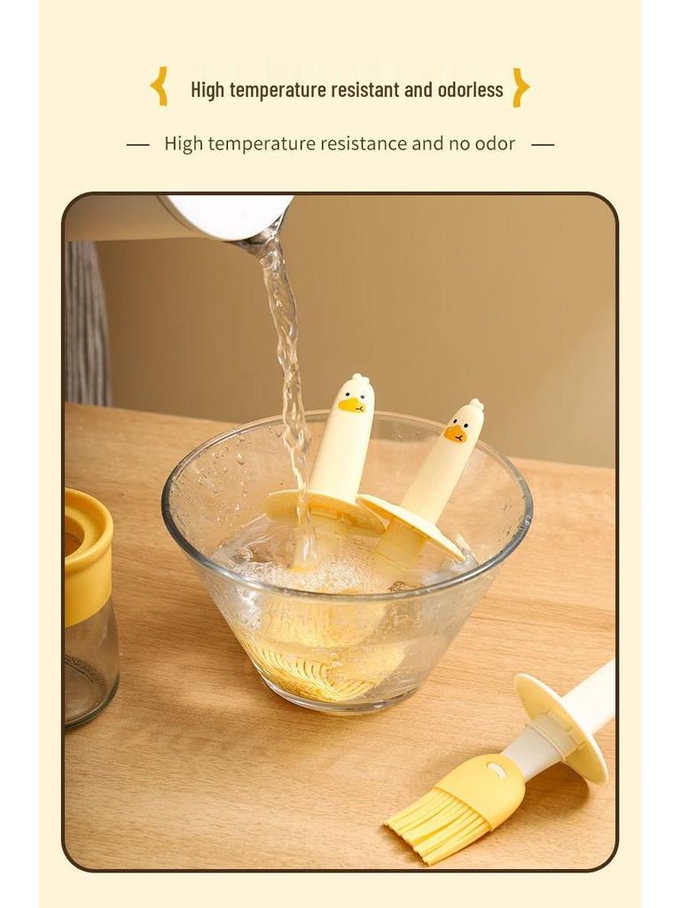 Högtemperaturbeständig silikonoljepensel med flaska för kök, bakning och grillning