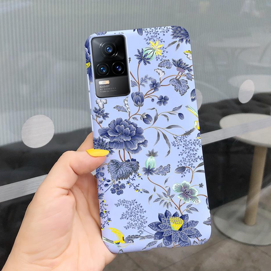 Vivo V21 Kılıfı Vivo V21e Yumuşak Silikon Sevimli Çizgi Film Çiçekli Arka Kapak Telefon Kılıfı Vivo V21 V 21 E İçin Fundas VivoV21 Çantalar Capa