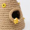 Beehive Hanging Ornament, Bee Hive Decor, with Honey and Flowers, Woven Decoration, Home