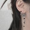 Women's Surgical Steel White Black Bead Two-Way Piercing