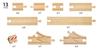 BRIO Starter Rail Set (13 pieces) 33394, for ages 3 and up. [Toy, Wooden Toy, Wooden Rail, Gift (Birthday/Christmas)]