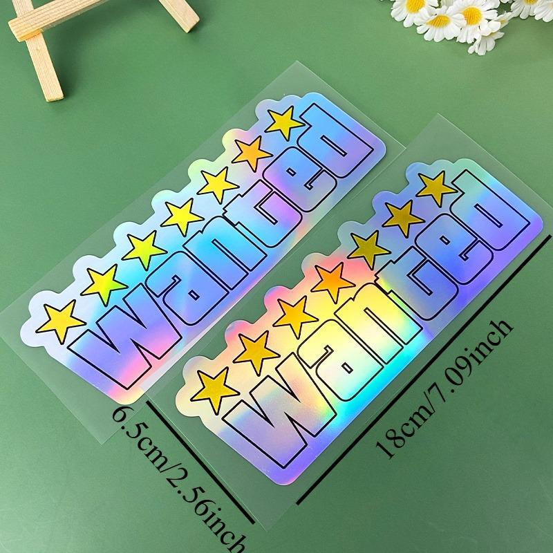 1PC WANTED Motorcycle Stickers Waterproof Vinyl Decals for Motorbike Fuel Tank Helemt Box DIY Car Window Universal Decoration