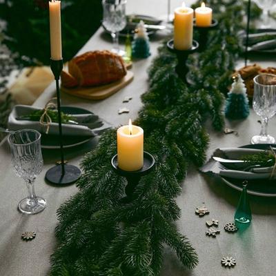 1,8M 1,9M Künstliche Pflanze Grünzeug für Kaminsimse Fenster Treppe Weihnachten Feiertagsparty Innen und Außen