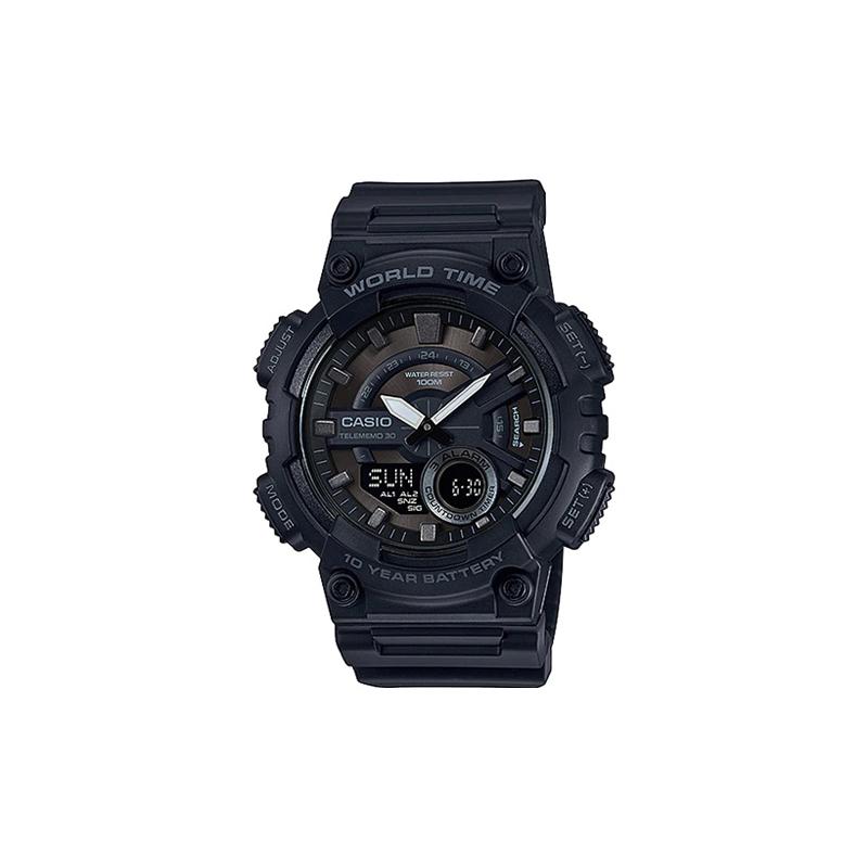 Casio Darth Vader & Ice Cream Macaron, Trendy Street Couple Watch, Quartz Movement, Resin Strap, Japanese and Korean Watch, AEQ-110W-1BBA-110RG-7A