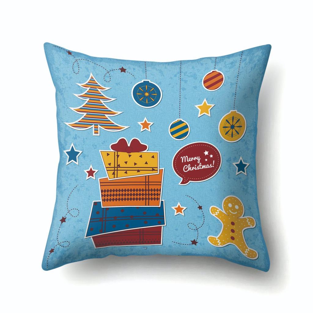 Christmas Series Polyester Pillows Santa Multi-platform Christmas Elk Pillow Cover