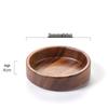 Ru Han Japanese Style Solid Walnut Wood Round Dessert Plate