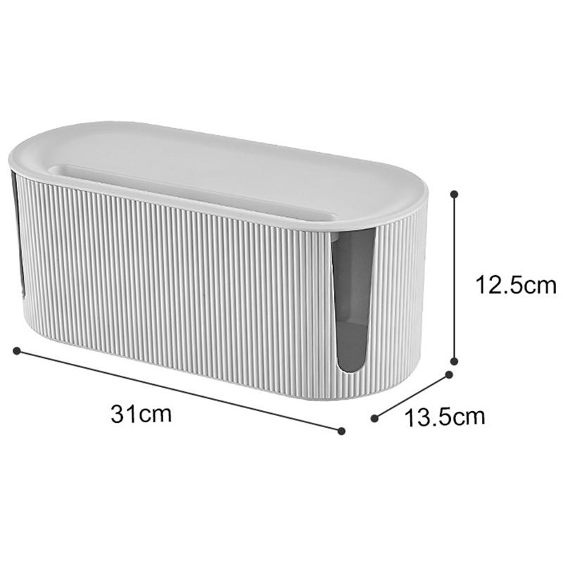 Cable Storage Box With Lid Conceal Power Strips Cords Hider Socket Plug Wireless Wifi Router Board Bracket Cable Organizer Box
