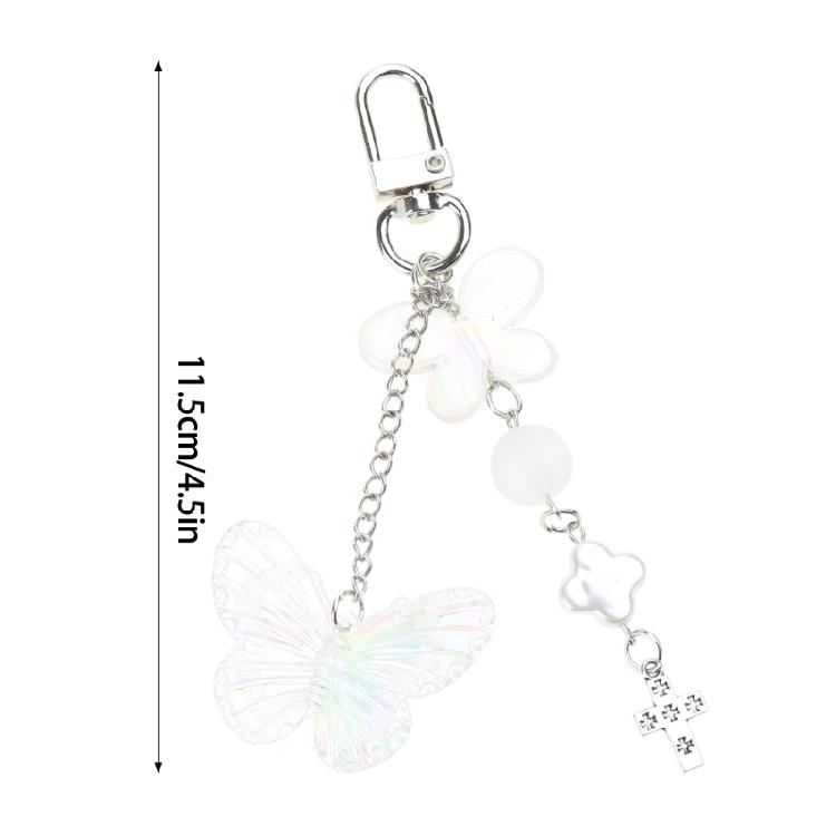 Sweet Bowknot Keychain Pendant Big Heart Charm Keyring for Purse Bag Backpack