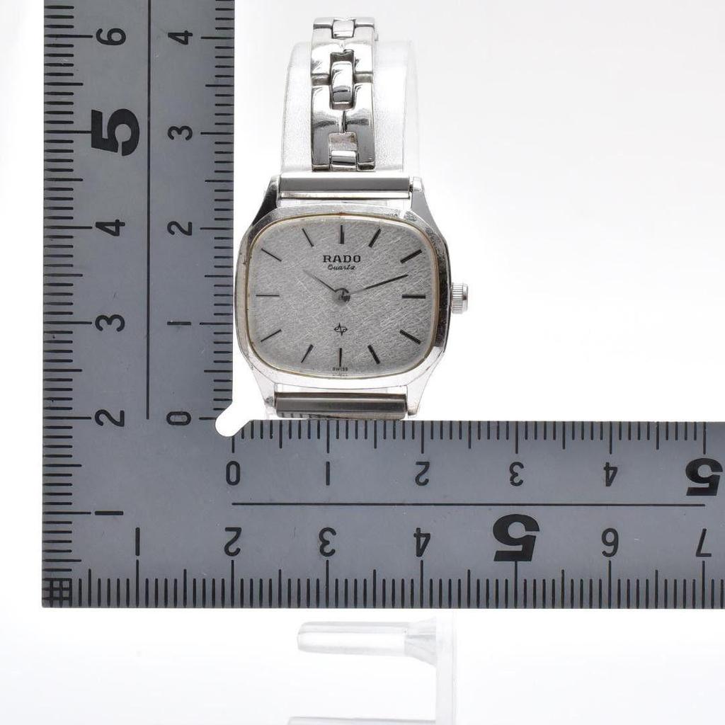 Used Operation RADO Ladies Watch Square Silver Dial Quartz