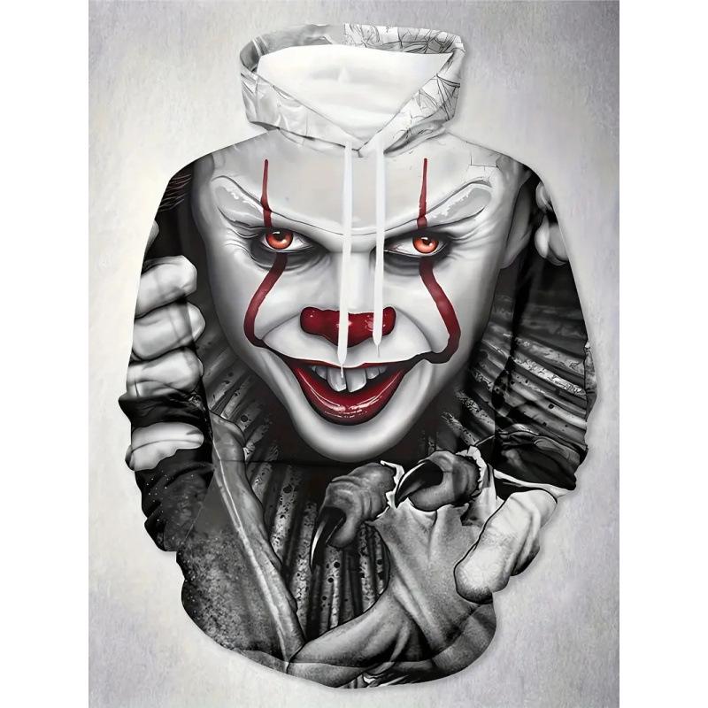 2025 Men's Autumn/Winter Bestseller Halloween 3D Print Hooded Sweatshirt