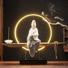 Zen Style Guanyin Ceramic Statue New Chinese Home Decor Buddha Altar Ornament