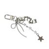 Star and Bowknot Pendant Key Chain for Men Women Handmade Keychain Backpack Accessory Stylish Detachable Phone Lanyard