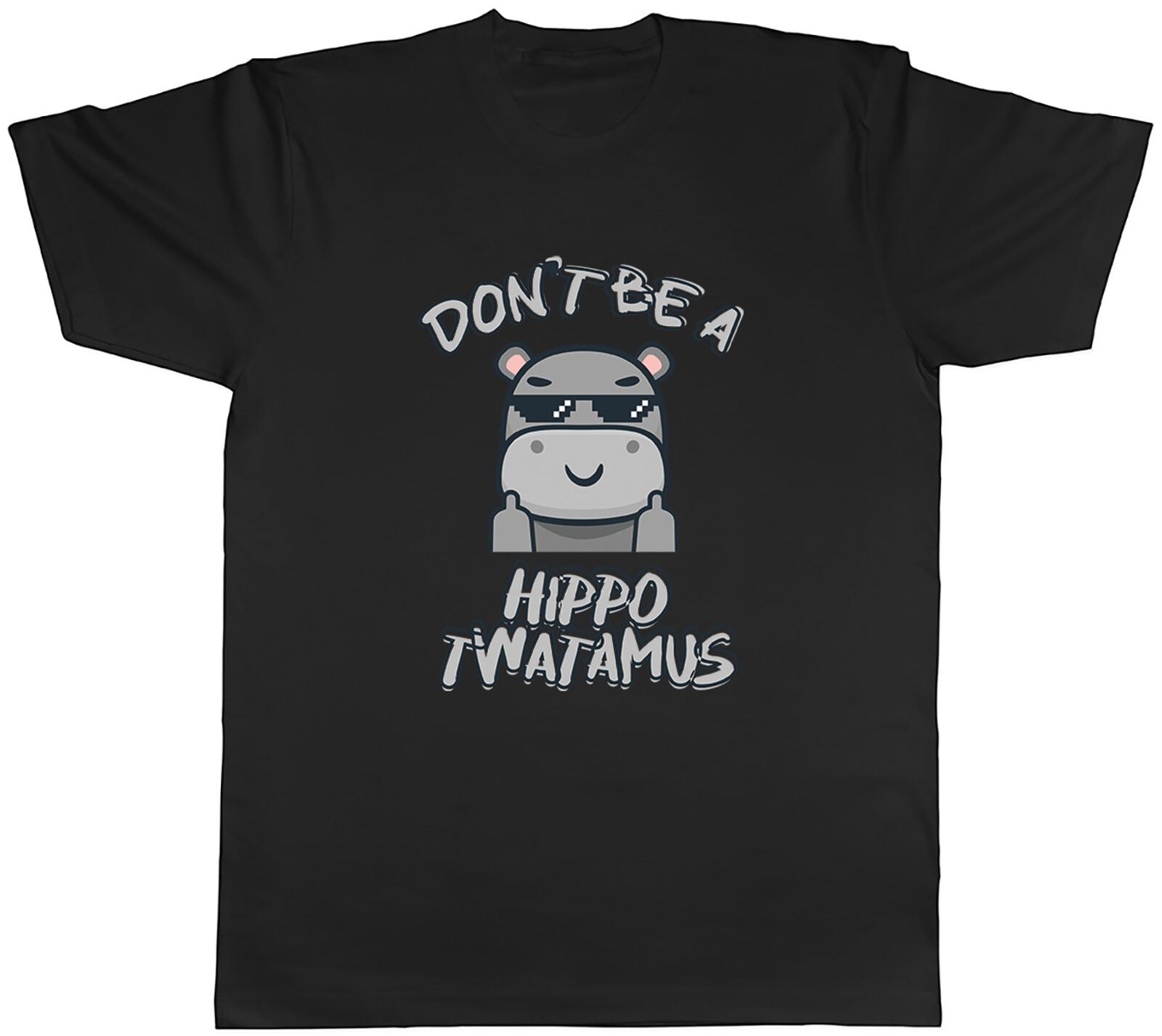 Funny Hippopotamus Mens T-Shirt Offensive Joke Hilarious Hippo Tee Gift XXXL