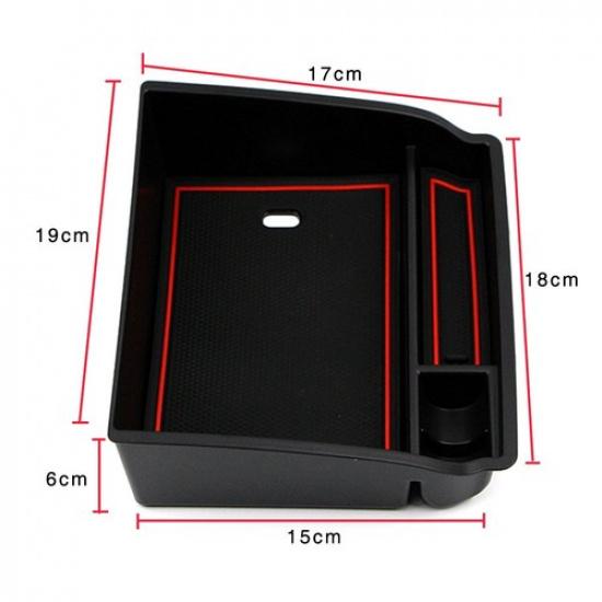 Car Armrest Storage Box for Toyota Hilux 2015- Center Console Organizer Tray