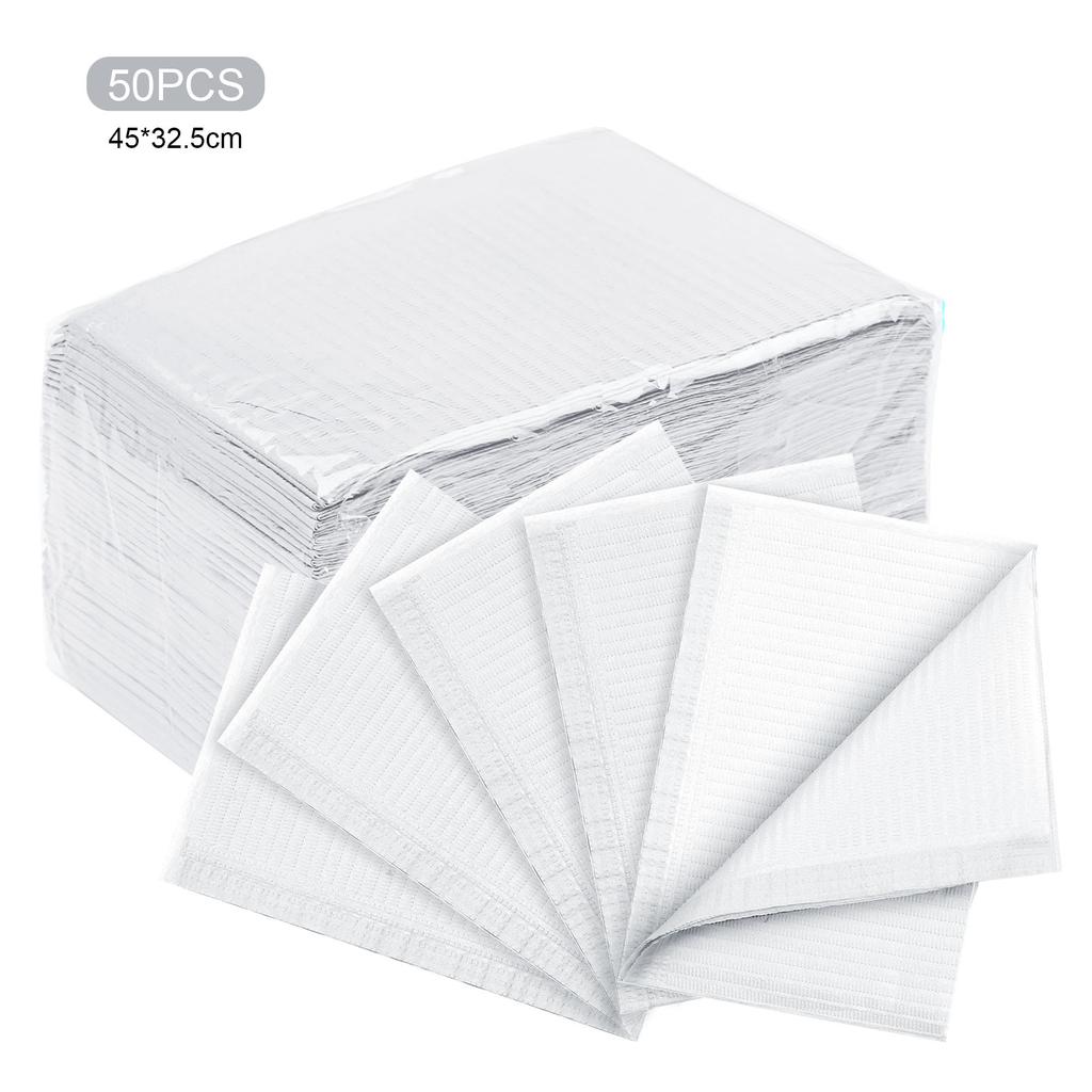 20/50/125pcs White Pink Waterproof Nail Art Table Towels Mat Disposable Foldable Nail Table Mat Nail Art Pad For Salon Practice
