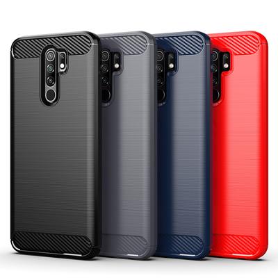 Für Xiaomi Redmi 9 Fall Abdeckung Redmi 9A 9C 8A Hinweis 8 T 9 Pro 9S 8T Anti-klopfen Stoßstange Weiche TPU Carbon Faser Telefon Fall auf Redmi 9A