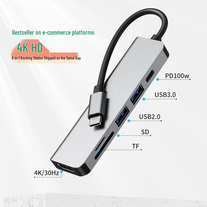 

USB-C 6-in-1 Expansion Dock for MacBook & Laptops