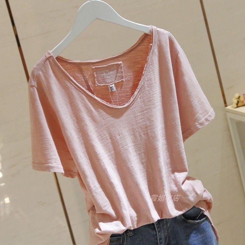 

Летние свободные женские футболки с короткими рукавами и вышивкой «Животные и цветы» для колледжа XXL розовый