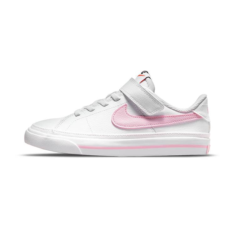 

Nike Court Legacy Slip Resistant Cushioning Abrasion Resistant Low top Kids Skateboarding Shoes White Pink DA5381-109 29.5
