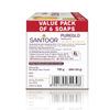 Santoor PureGlo Glycerine Soap with Almond Oil and Glycerine, 125g (Pack of 6) for Nourished Glowing Skin