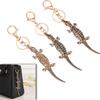 Creative Simple Crocodile Pattern Keychain Diamond Inlaid Bag Pendant  Bag Accessories